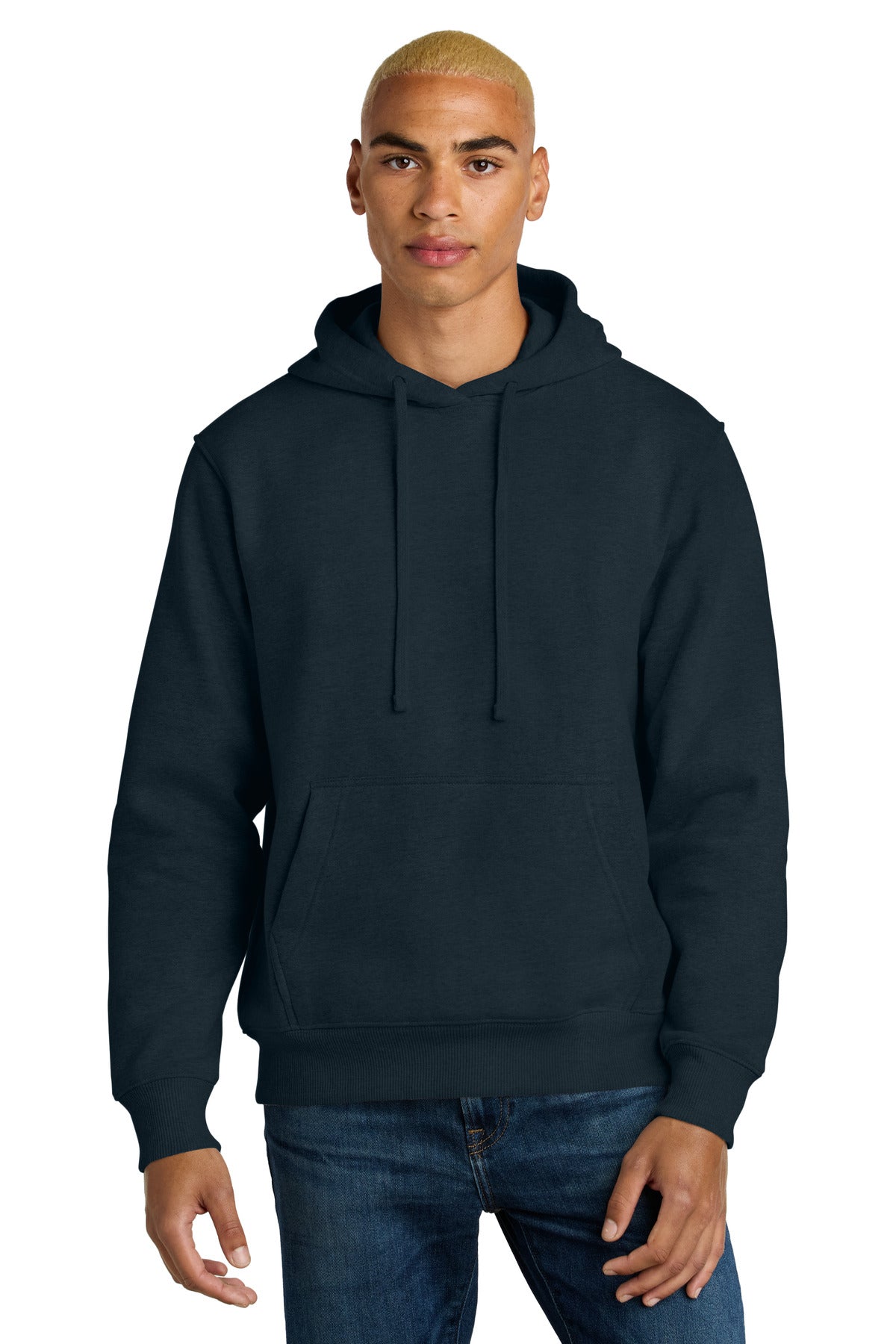 Custom Embroidered District Sweatshirts in New Navy