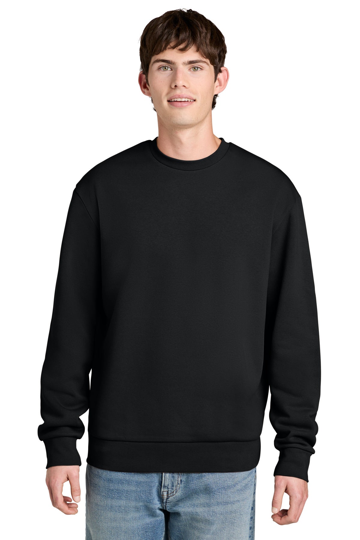 Custom Embroidered District Sweatshirts in Black