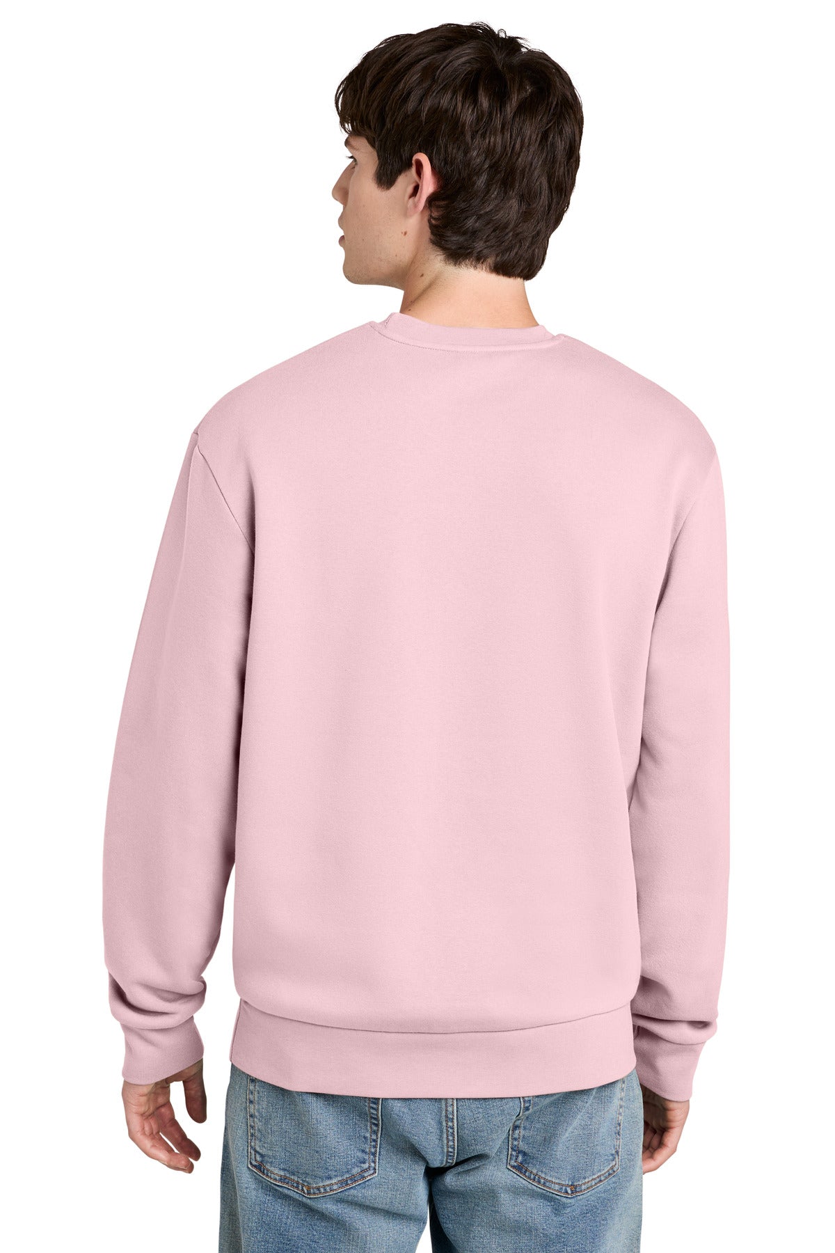 Custom Embroidered District Sweatshirts in Carnation Pink