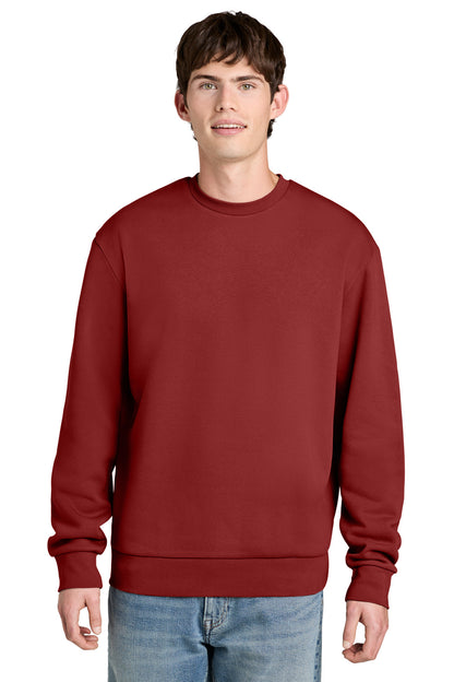 Custom Embroidered District Sweatshirts in Cherrywood