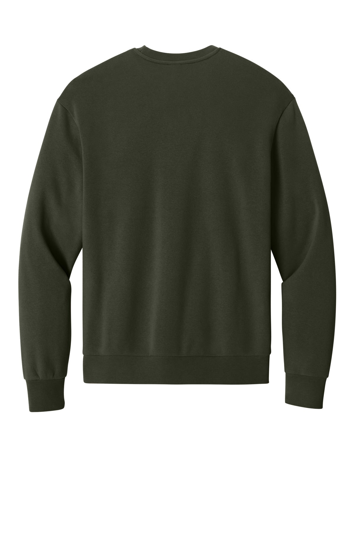 Custom Embroidered District Sweatshirts in Dark Olive