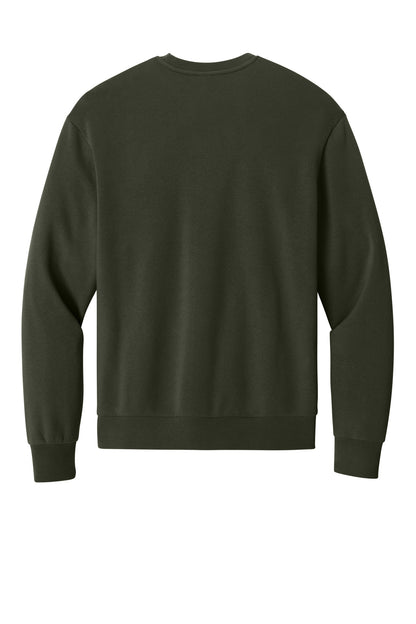 Custom Embroidered District Sweatshirts in Dark Olive