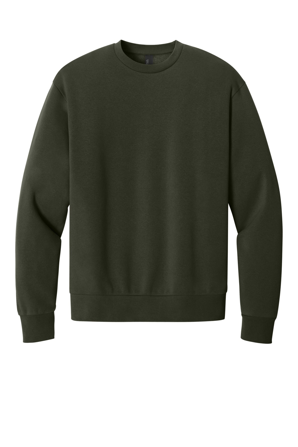 Custom Embroidered District Sweatshirts in Dark Olive