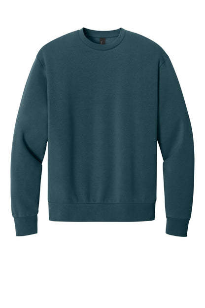 Custom Embroidered District Sweatshirts in Deep Cyan