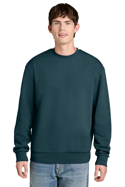 Custom Embroidered District Sweatshirts in Deep Cyan