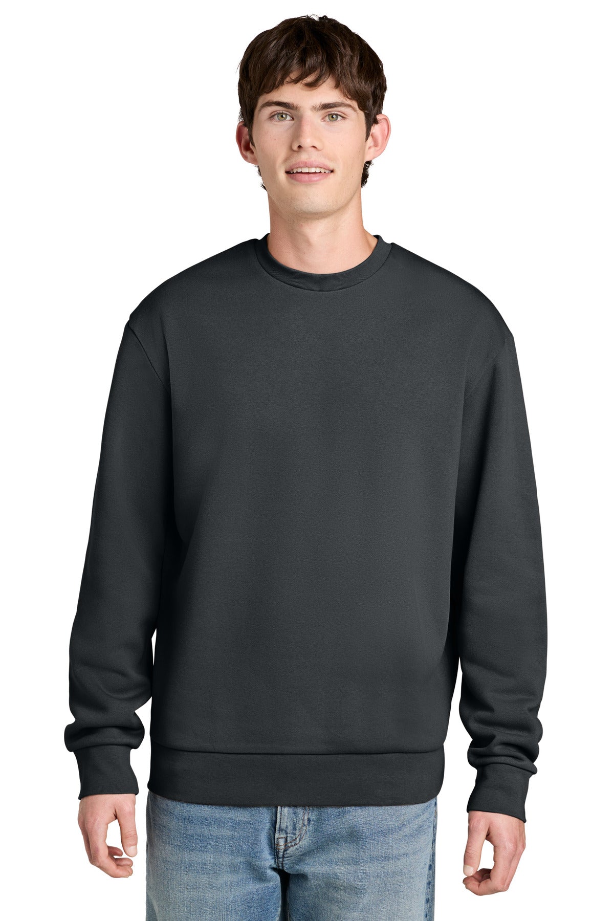 Custom Embroidered District Sweatshirts in Graphite