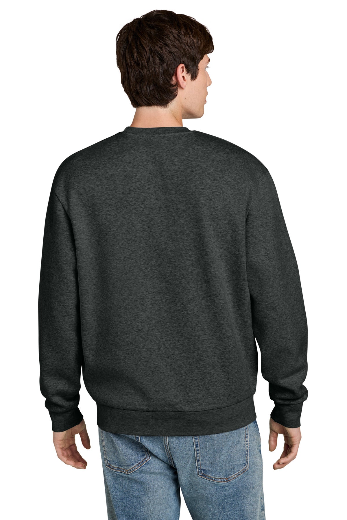 Custom Embroidered District Sweatshirts in Heathered Charcoal