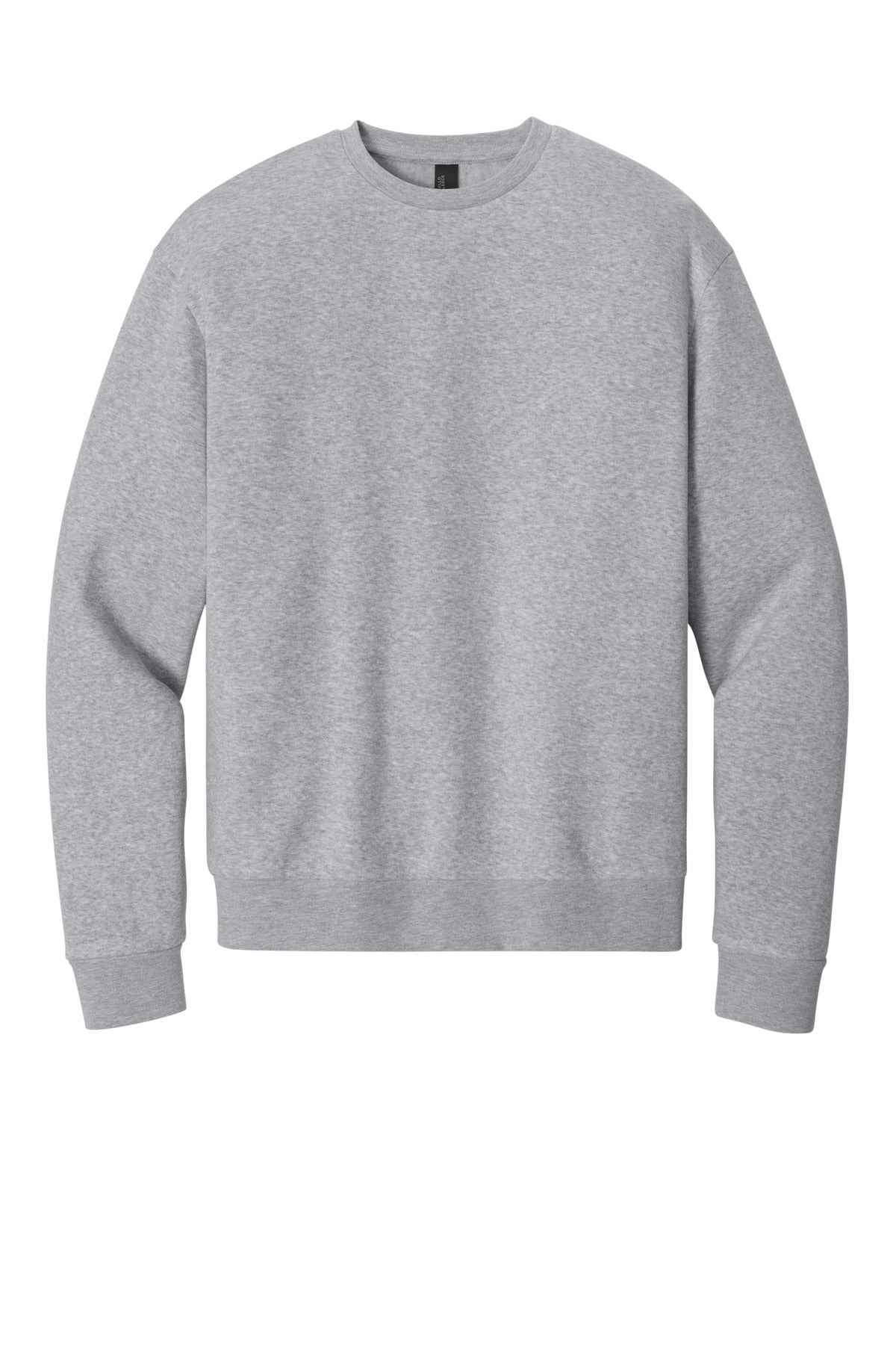 Custom Embroidered District Sweatshirts in Light Heather Grey