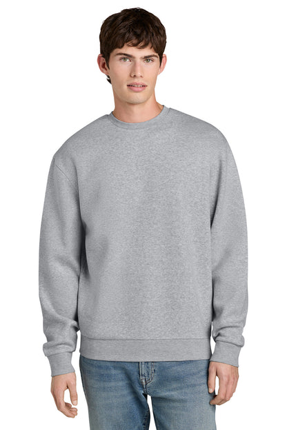 Custom Embroidered District Sweatshirts in Light Heather Grey
