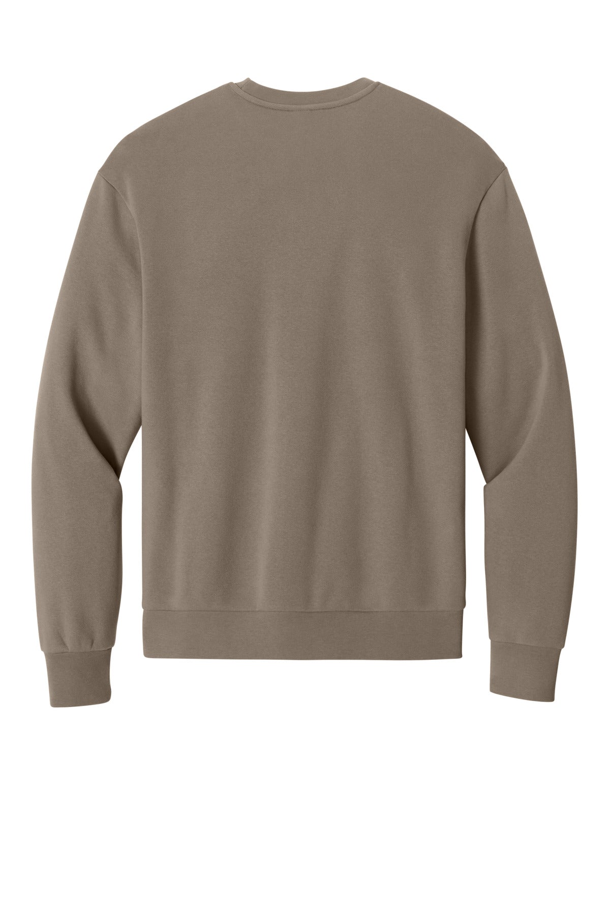 Custom Embroidered District Sweatshirts in Warm Taupe