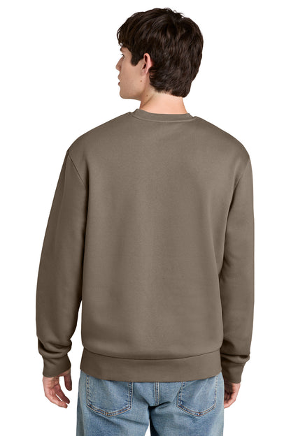 Custom Embroidered District Sweatshirts in Warm Taupe