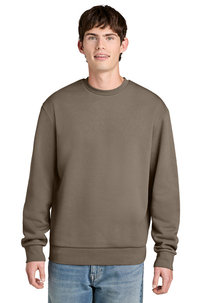 Custom Embroidered District Sweatshirts in Warm Taupe