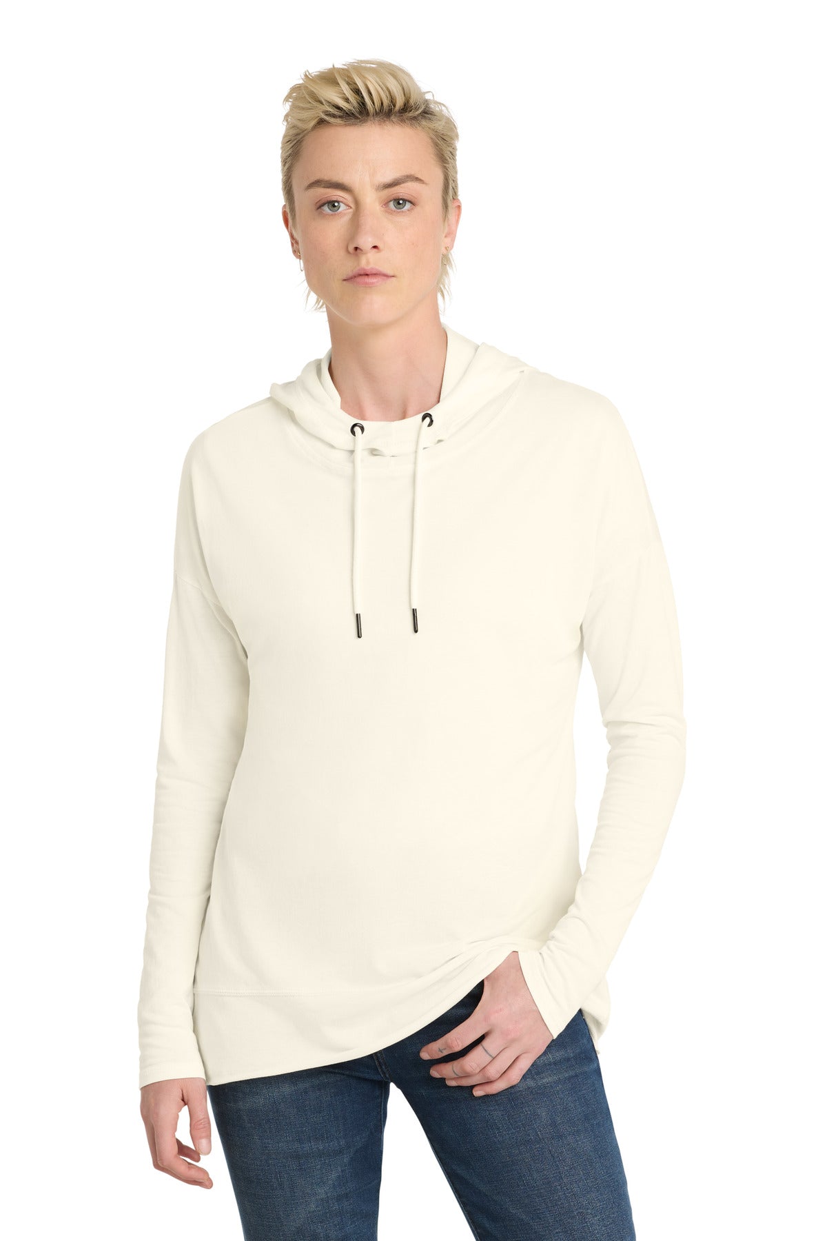 Custom Embroidered District Sweatshirts/Fleece in Gardenia