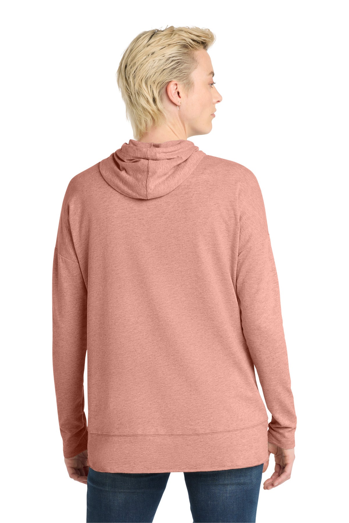 Custom Embroidered District Sweatshirts/Fleece in Nostalgia Rose Heather