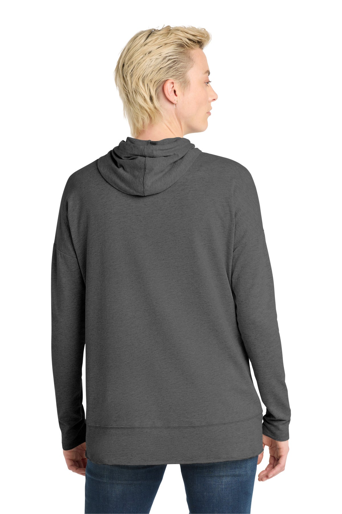 Custom Embroidered District Sweatshirts/Fleece in Washed Coal