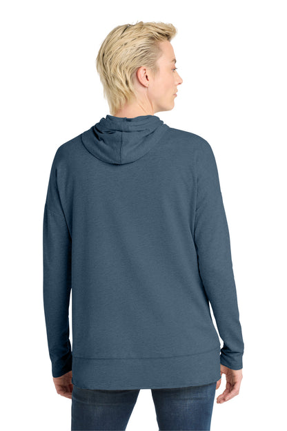 Custom Embroidered District Sweatshirts/Fleece in Washed Indigo