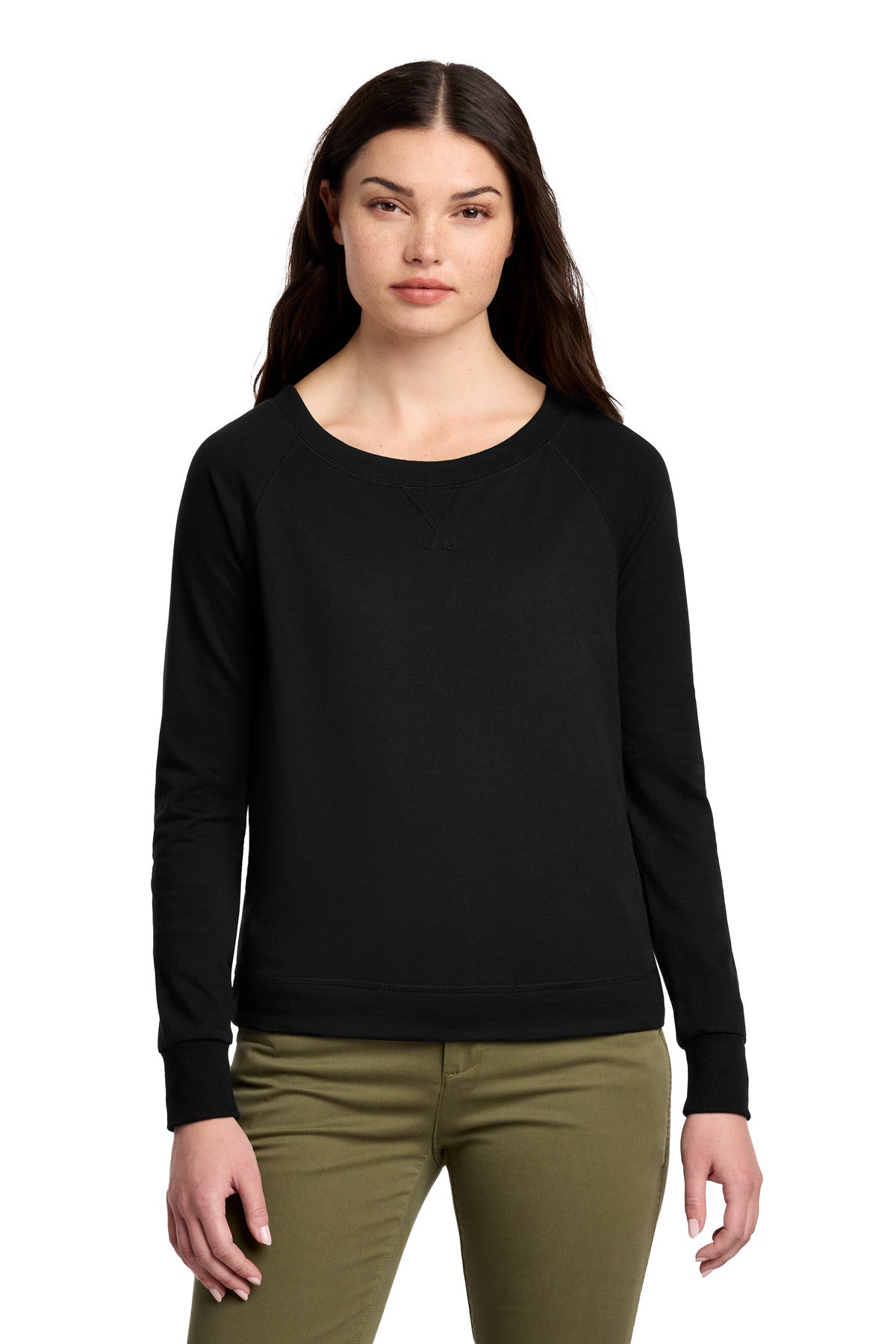 Custom Embroidered District Sweatshirts/Fleece in Black