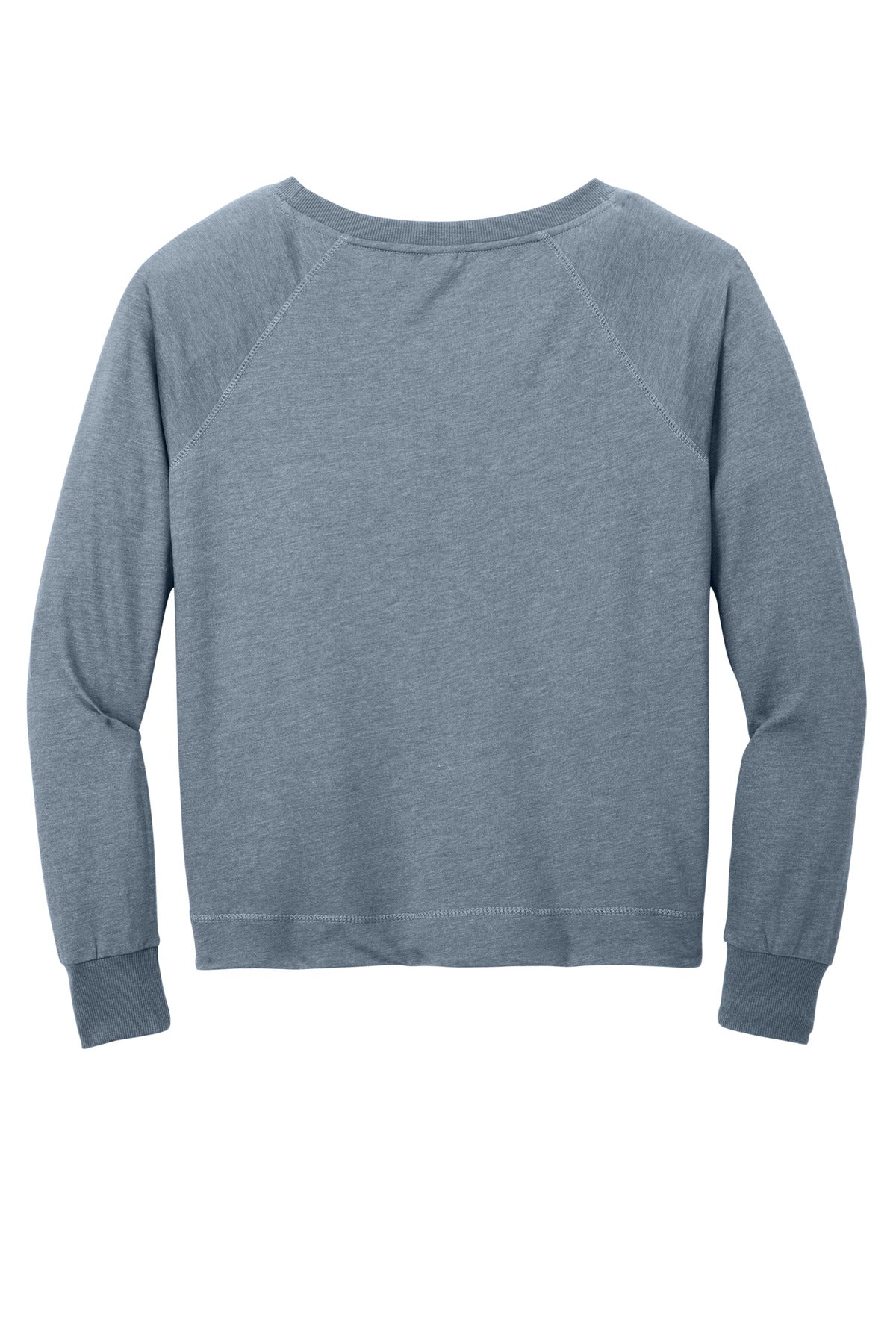 Custom Embroidered District Sweatshirts/Fleece in Flint Blue Heather