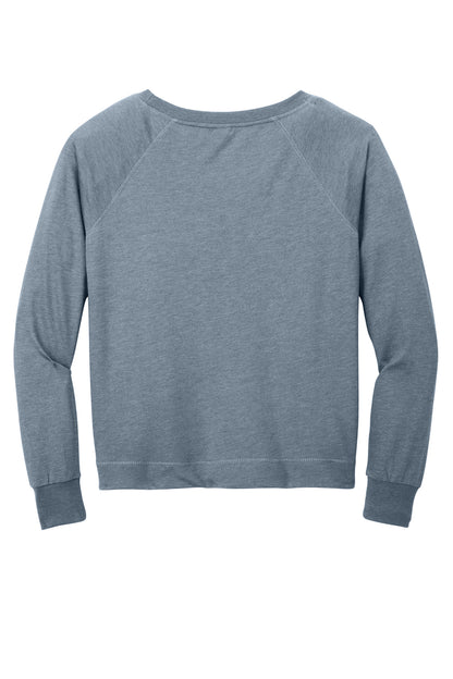 Custom Embroidered District Sweatshirts/Fleece in Flint Blue Heather