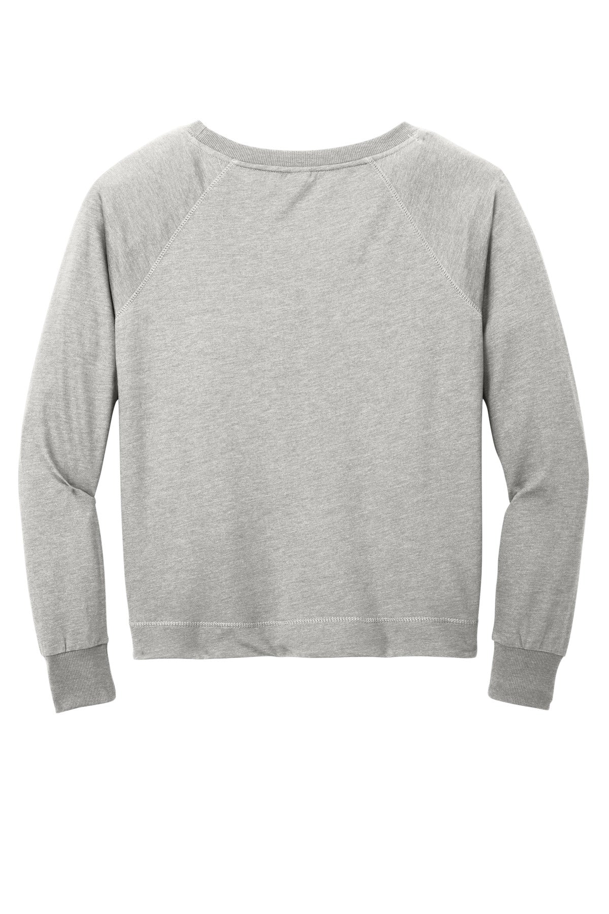 Custom Embroidered District Sweatshirts/Fleece in Light Heather Grey