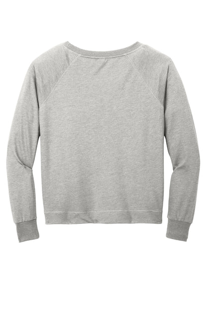 Custom Embroidered District Sweatshirts/Fleece in Light Heather Grey