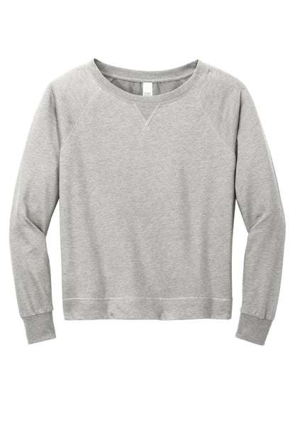 Custom Embroidered District Sweatshirts/Fleece in Light Heather Grey