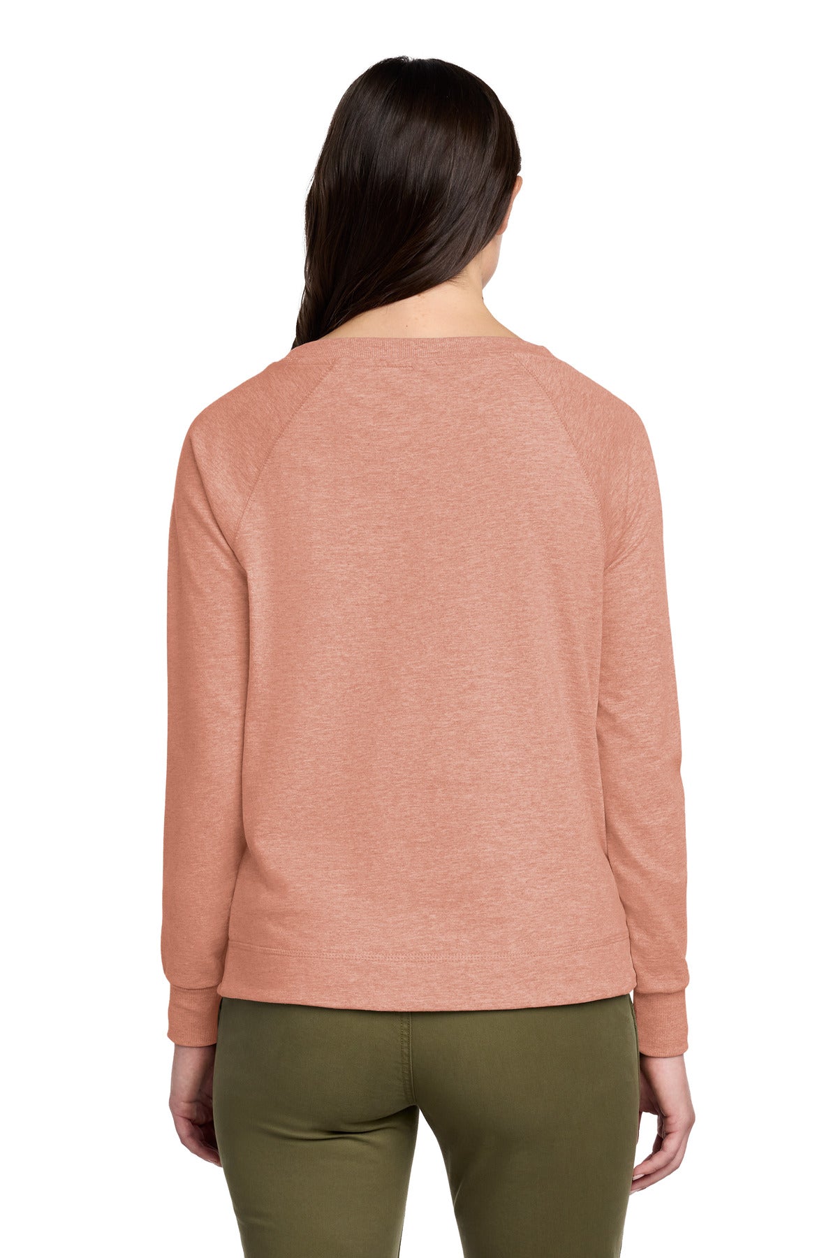 Custom Embroidered District Sweatshirts/Fleece in Nostalgia Rose Heather