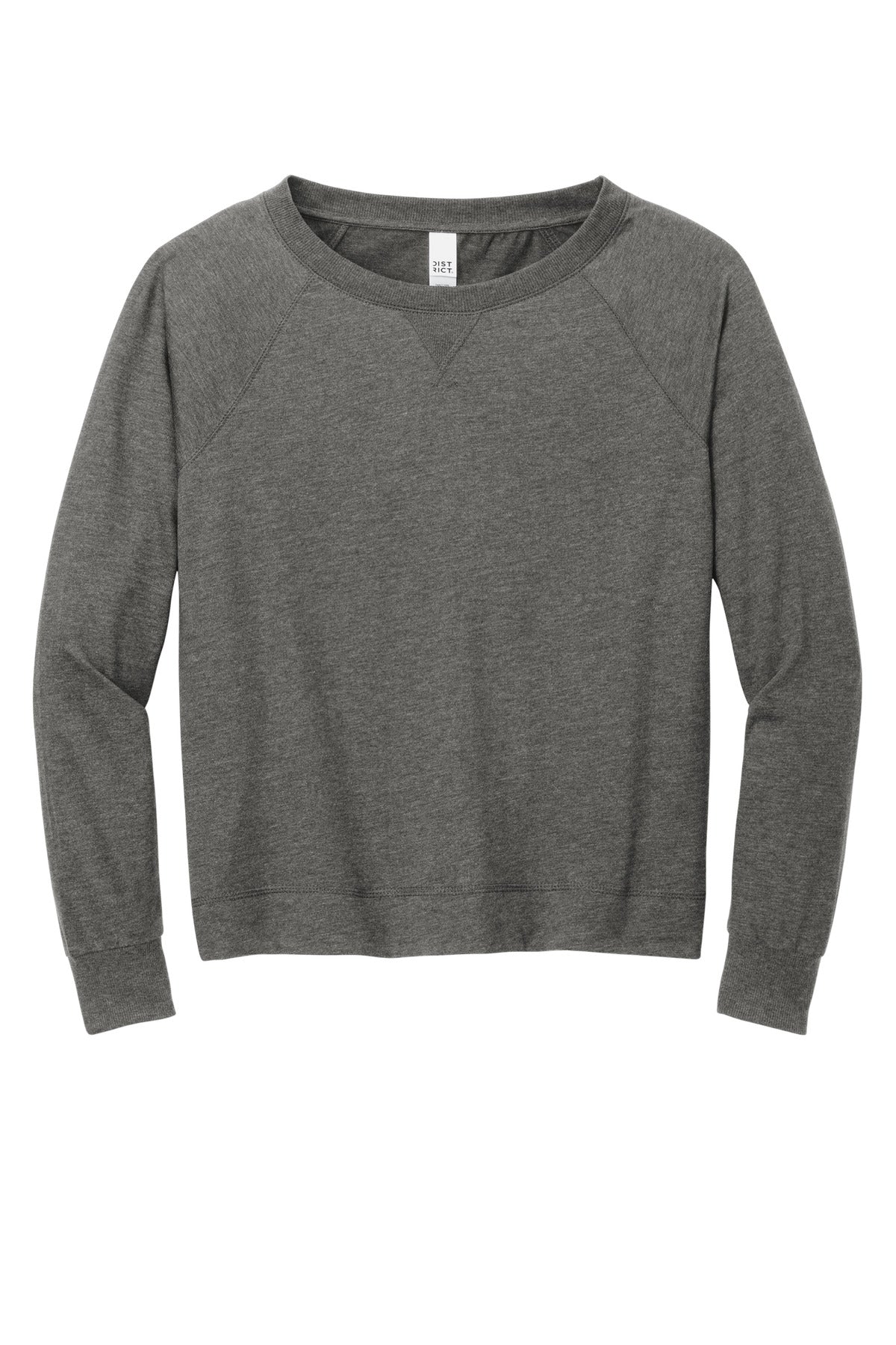 Custom Embroidered District Sweatshirts/Fleece in Washed Coal