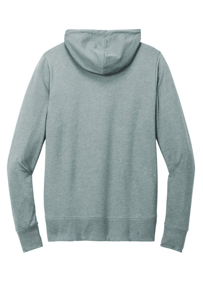 Custom Embroidered District Sweatshirts in Flint Blue Heather