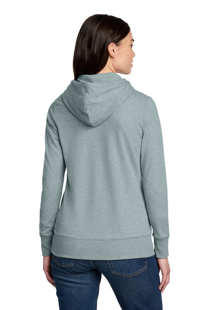 Custom Embroidered District Sweatshirts in Flint Blue Heather