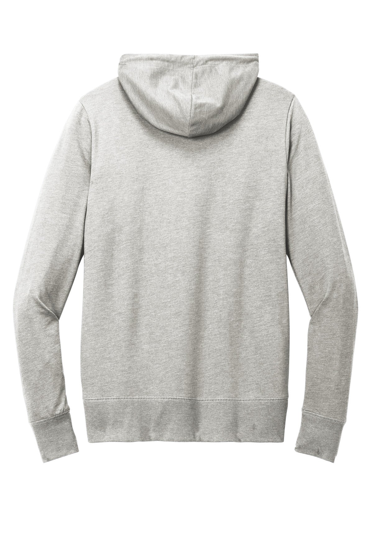 Custom Embroidered District Sweatshirts in Light Heather Grey