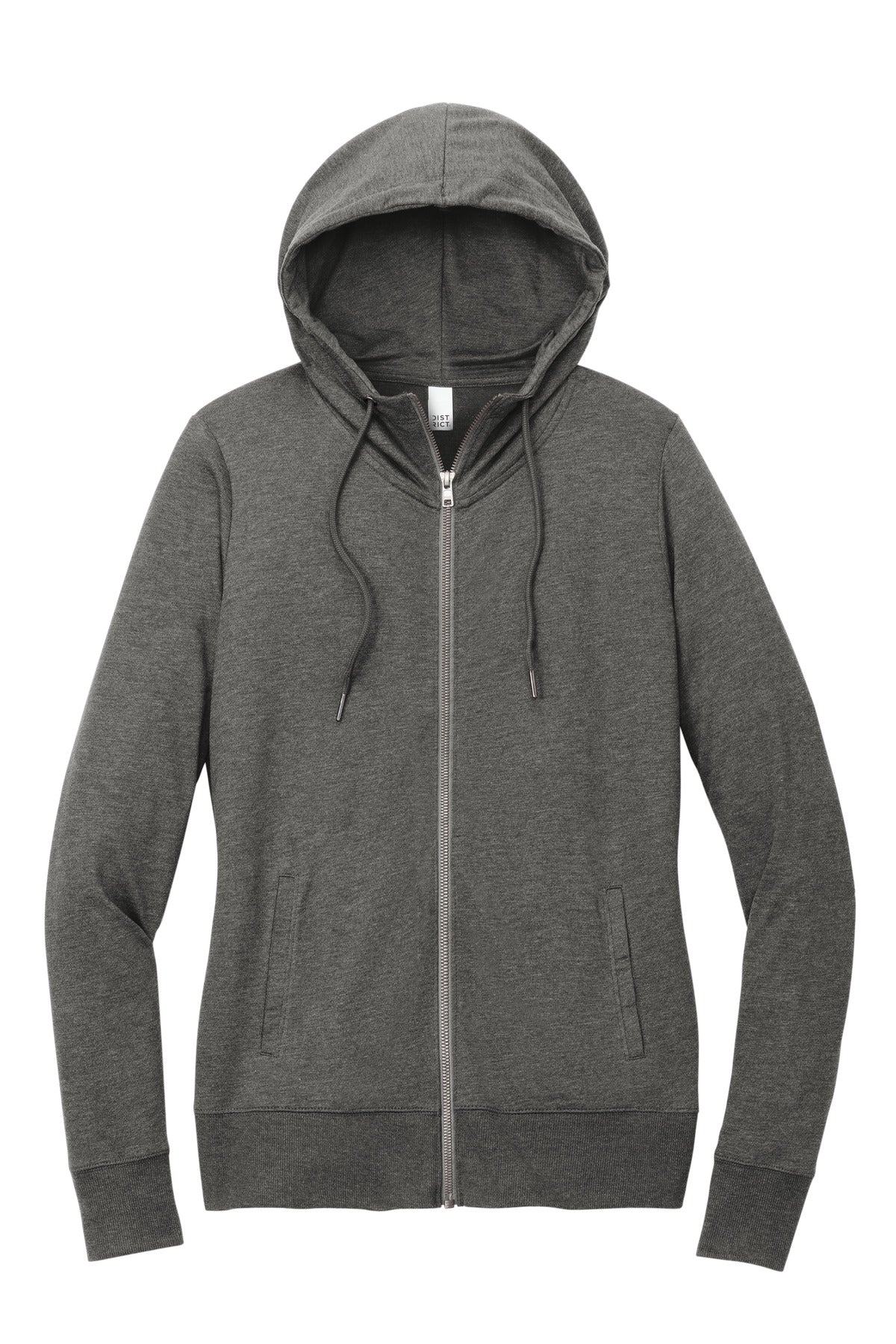 Custom Embroidered District Sweatshirts in Washed Coal