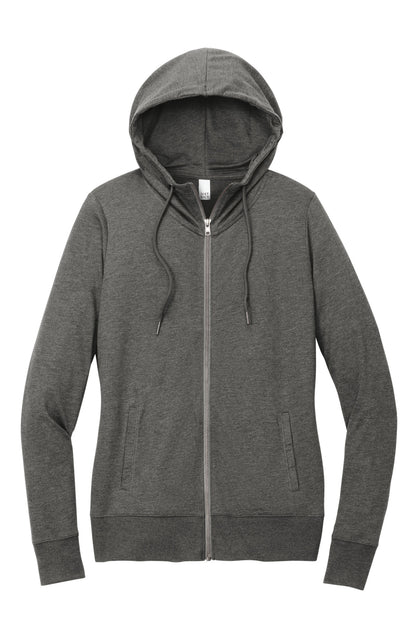 Custom Embroidered District Sweatshirts in Washed Coal