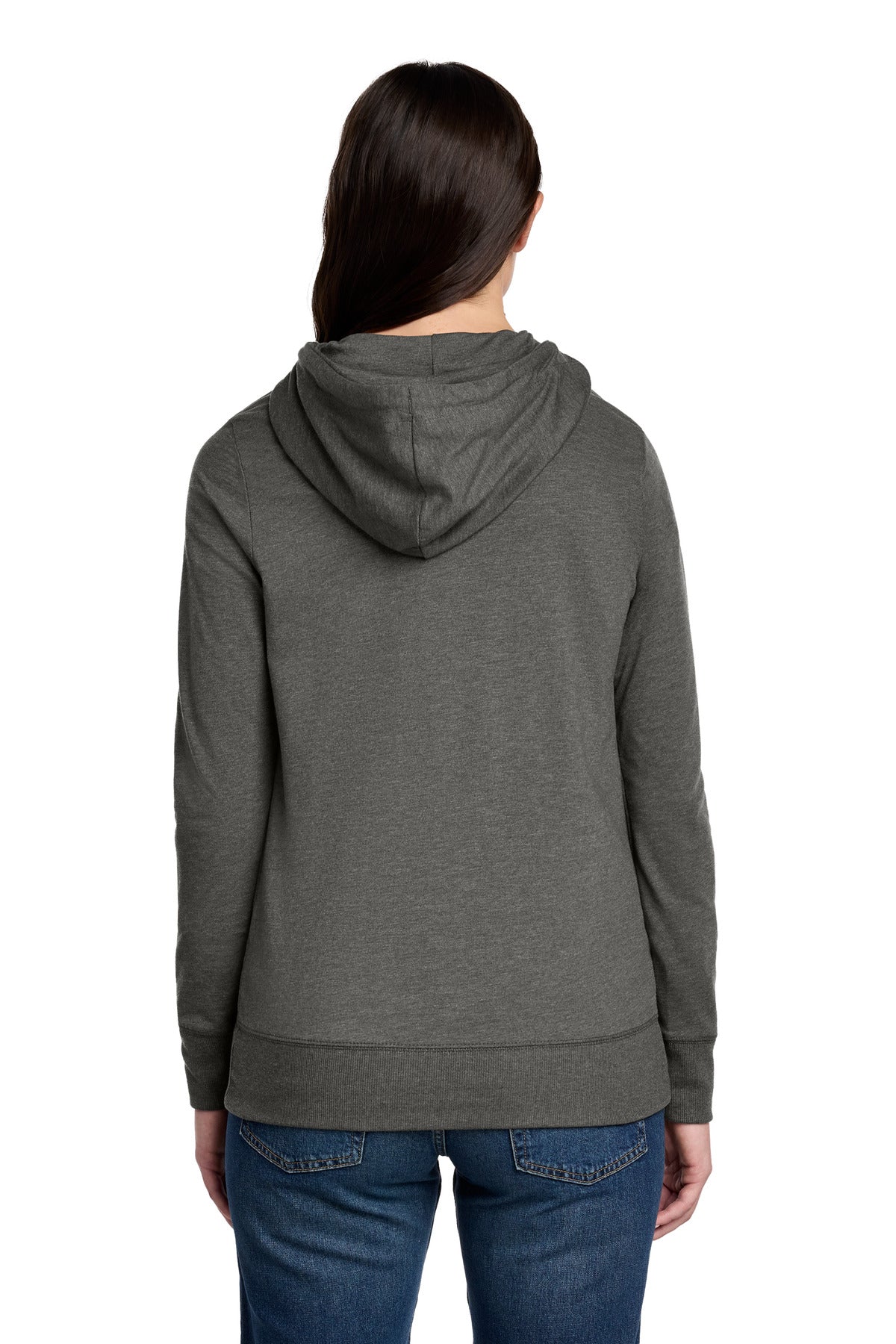 Custom Embroidered District Sweatshirts in Washed Coal