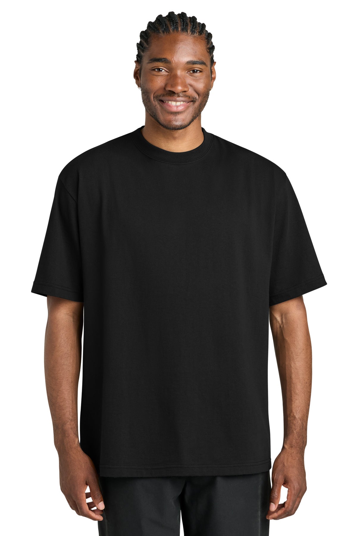 Custom Embroidered District T-Shirts  in Black