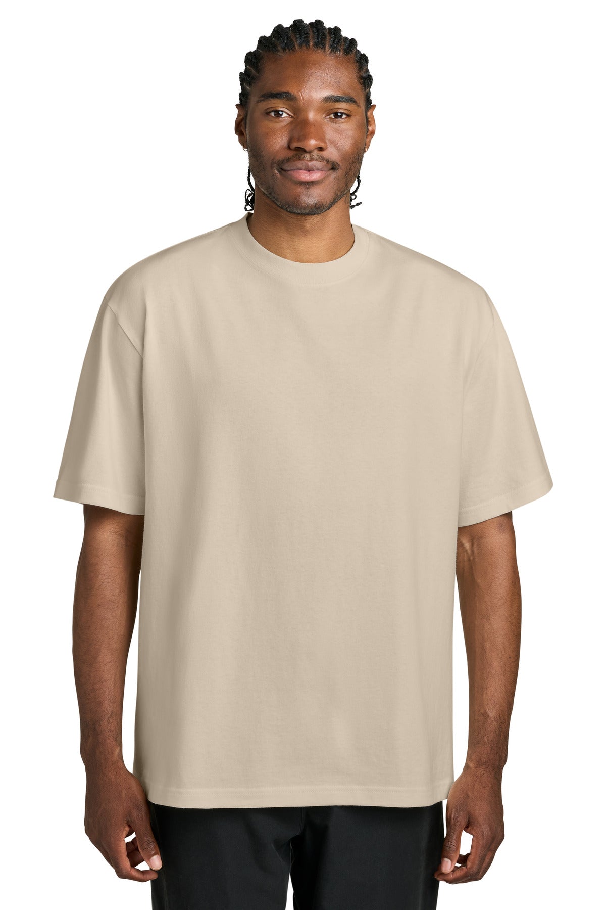 Custom Embroidered District T-Shirts  in Chai