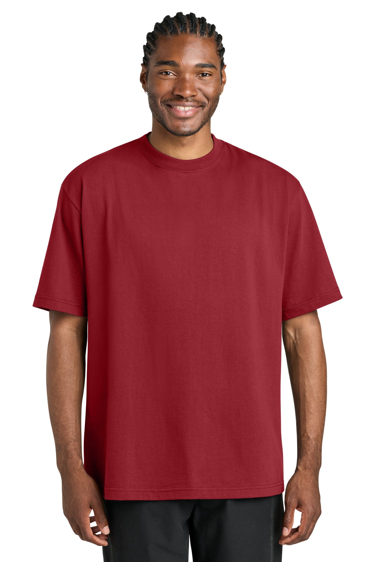 Custom Embroidered District T-Shirts  in Cherrywood