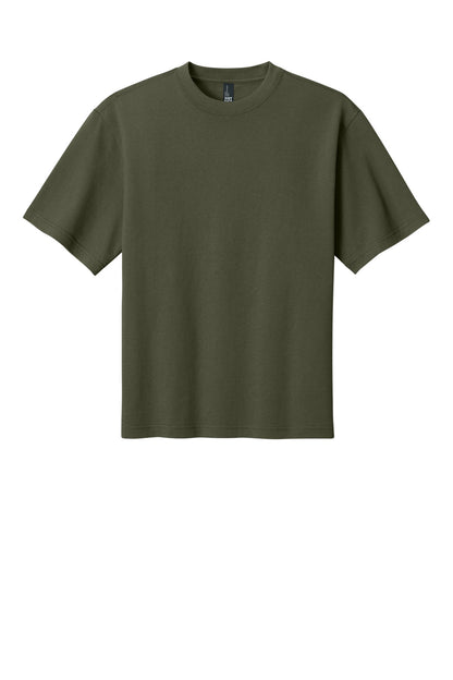 Custom Embroidered District T-Shirts  in Dark Olive