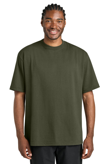 Custom Embroidered District T-Shirts  in Dark Olive