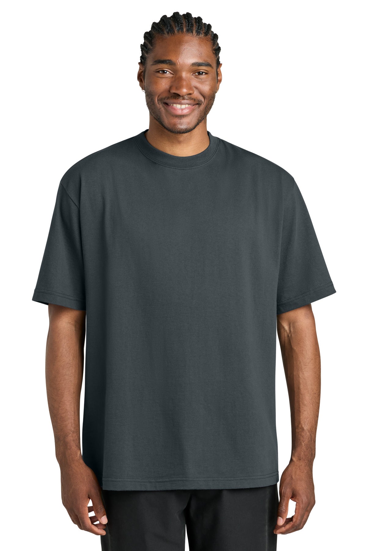 Custom Embroidered District T-Shirts  in Graphite