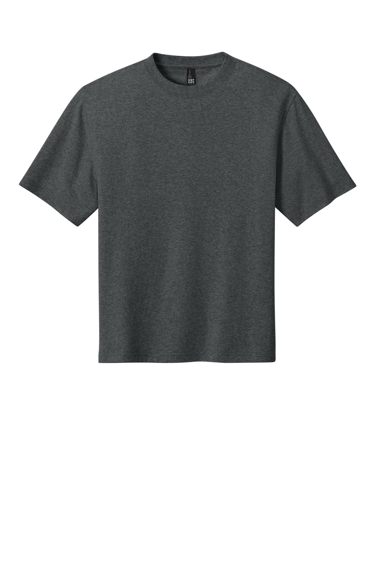 Custom Embroidered District T-Shirts  in Heathered Charcoal