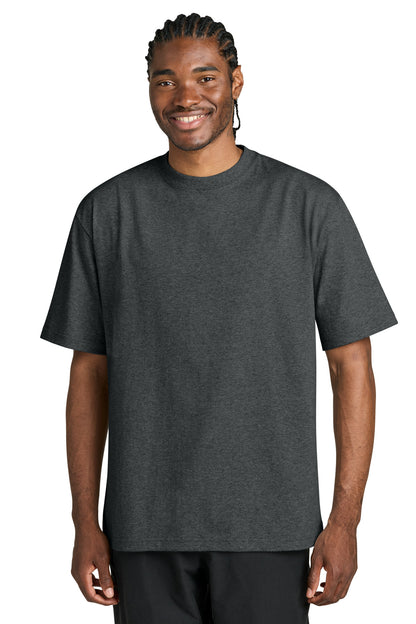 Custom Embroidered District T-Shirts  in Heathered Charcoal