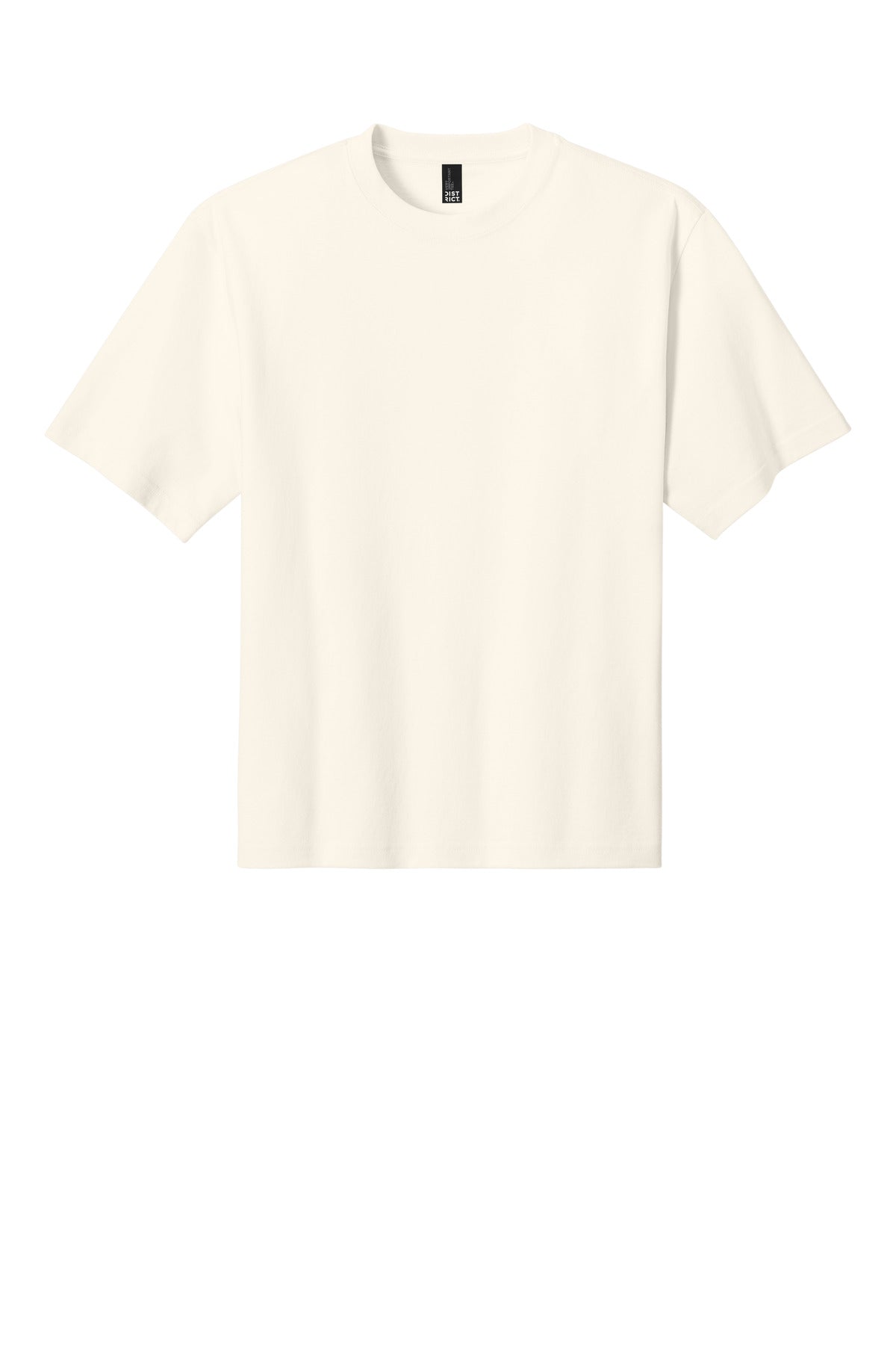 Custom Embroidered District T-Shirts  in Ivory