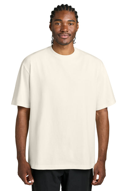 Custom Embroidered District T-Shirts  in Ivory