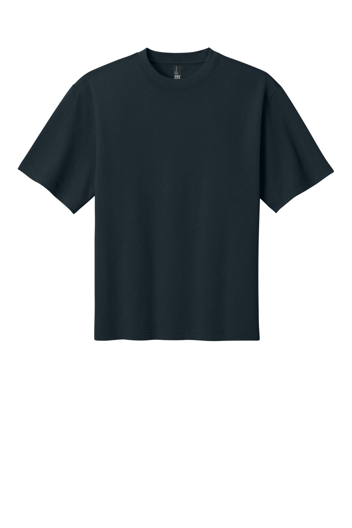Custom Embroidered District T-Shirts  in Navy Blue