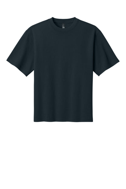 Custom Embroidered District T-Shirts  in Navy Blue