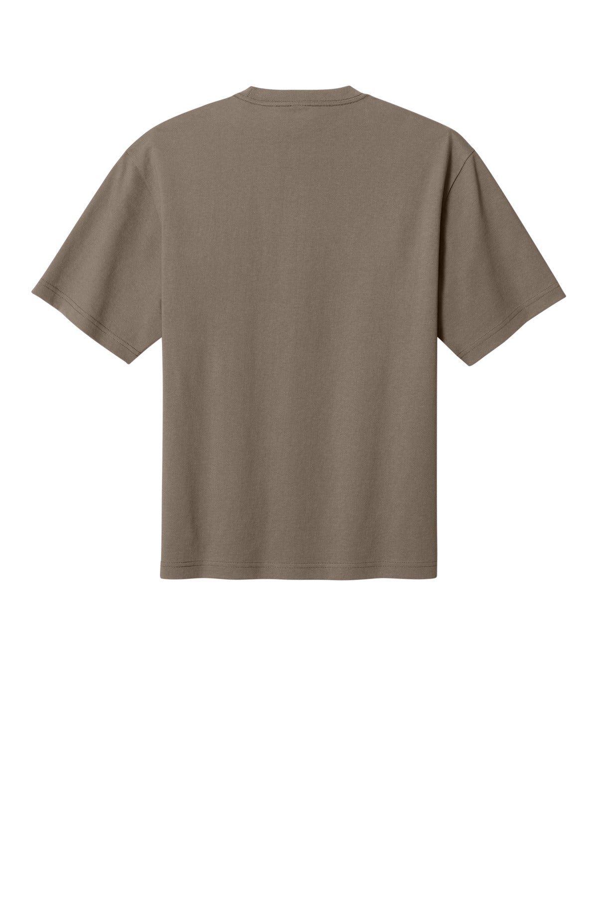 Custom Embroidered District T-Shirts  in Warm Taupe