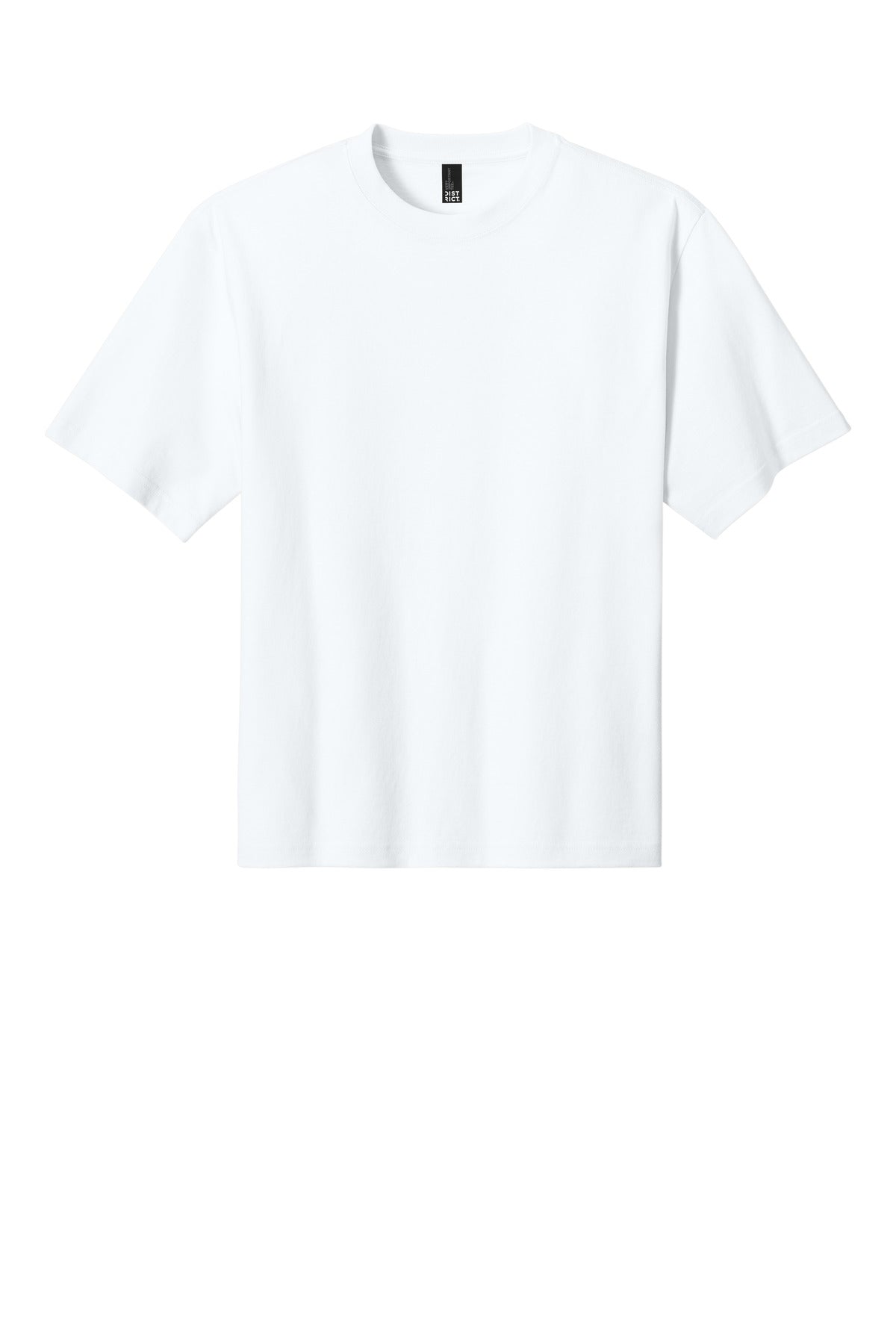 Custom Embroidered District T-Shirts  in White