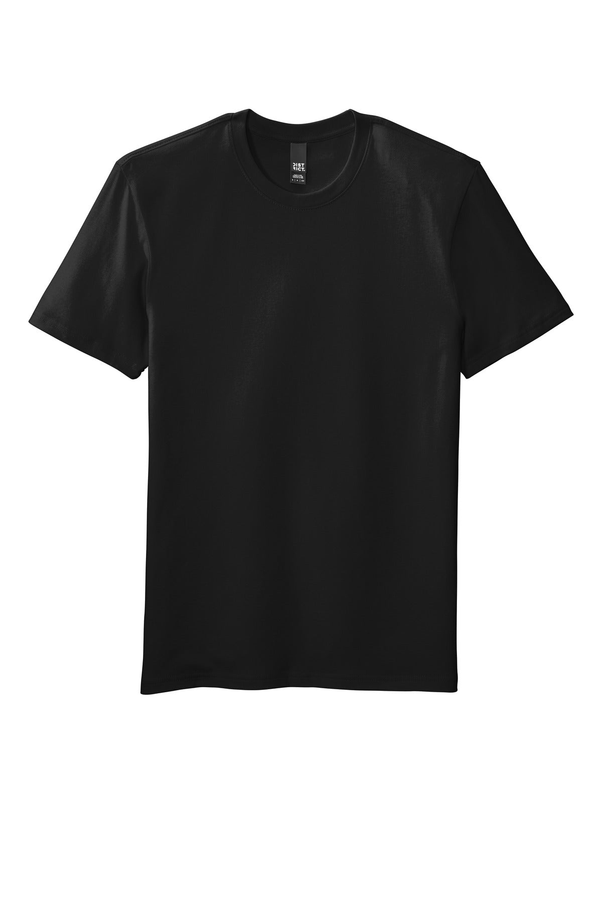 Custom Embroidered District T-Shirts  in Black