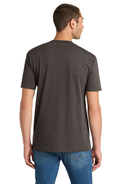 Custom Embroidered District T-Shirts  in Heathered Charcoal